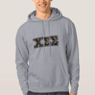 Moletom Com Capuz Hoodie cinzento com letras de Camo