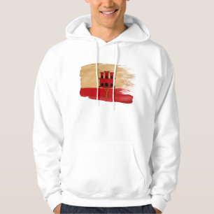 Moletom Com Capuz Hoodie da bandeira de Gibraltar