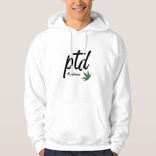Moletom Com Capuz Hoodie da camisola do #passthedank de PTD (Frente)