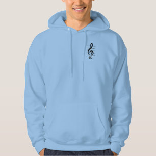 Moletom Com Capuz Hoodie da nota musical de Clef de triplo
