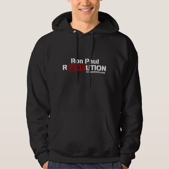 Moletom Com Capuz Hoodie da revolução de Ron Paul (Frente)