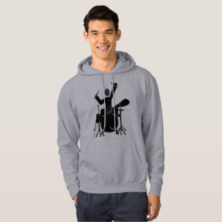 Moletom Com Capuz Hoodie da silhueta do baterista