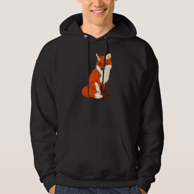 Moletom Com Capuz Hoodie de assento bonito dos homens do Fox (Frente)