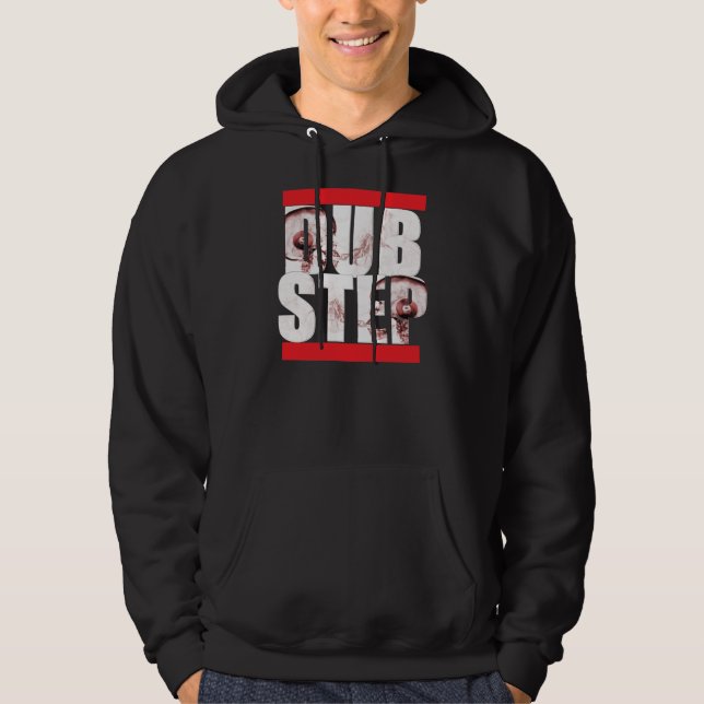 Moletom Com Capuz Hoodie de fumo do crânio de DubStep (Frente)
