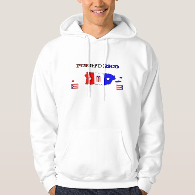 Moletom Com Capuz Hoodie de Puerto Rico (Frente)