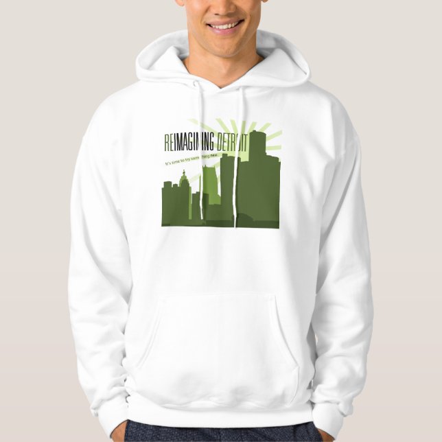 Moletom Com Capuz Hoodie de Reimagining Detroit (Frente)