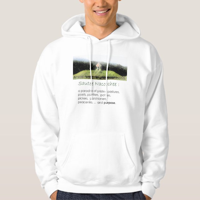 Moletom Com Capuz Hoodie de Sautee Nacoochee (branco ou cinzento) (Frente)
