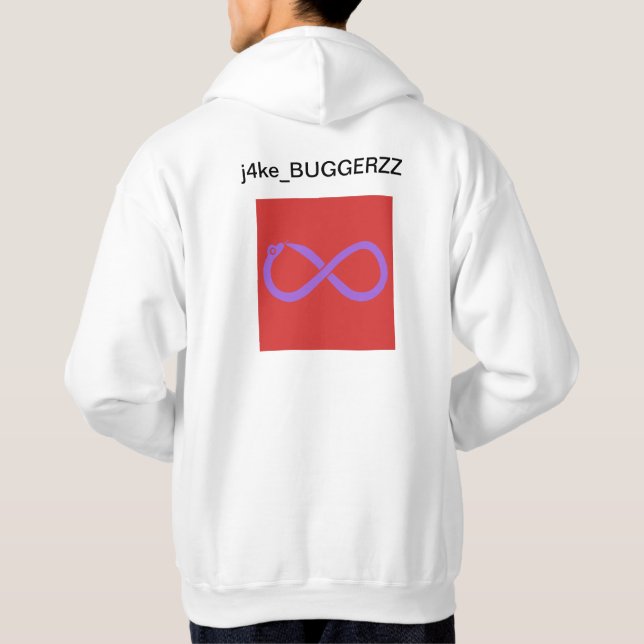 Moletom Com Capuz Hoodie do branco de BUGGERZZ (Verso)