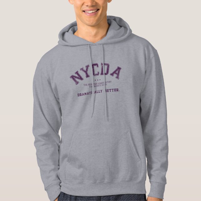 Moletom Com Capuz Hoodie do cinza da urze de NYCDA (Frente)