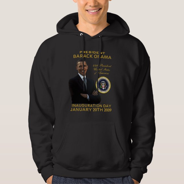 Moletom Com Capuz Hoodie do dia de inauguração de Obama (Frente)