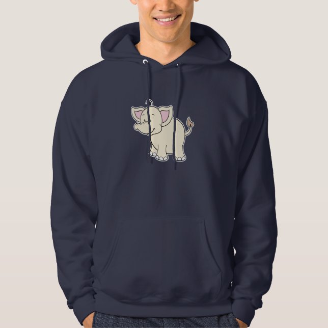 Moletom Com Capuz Hoodie do elefante (Frente)