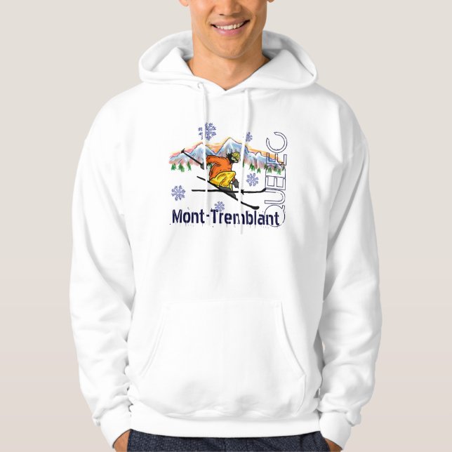 Moletom Com Capuz Hoodie do esqui de Mont Tremblant Quebeque (Frente)