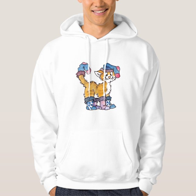 Moletom Com Capuz Hoodie do gatinho da peúga (Frente)