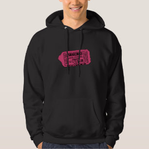 Moletom Com Capuz Hoodie do gráfico do bilhete