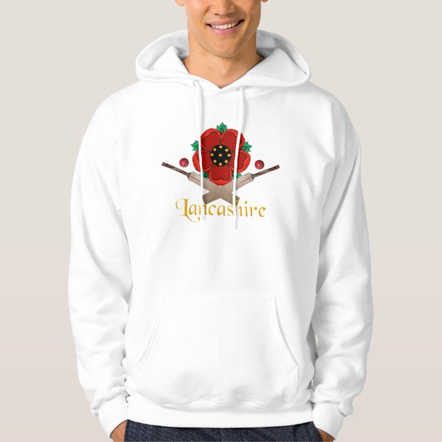 Moletom Com Capuz Hoodie do grilo do condado de Lancashire (Frente)