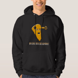 Moletom Com Capuz Hoodie do Headshot da caixa de Osama - preto