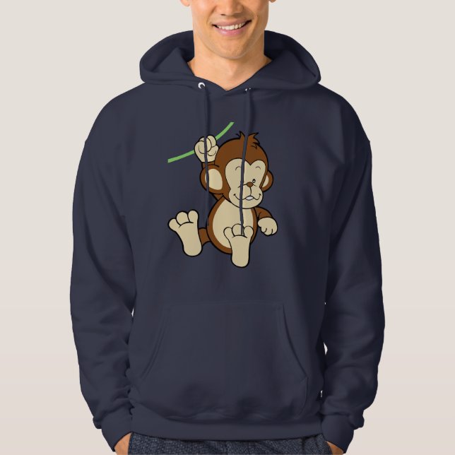 Moletom Com Capuz Hoodie do macaco (Frente)