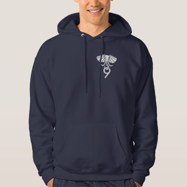 Moletom Com Capuz Hoodie do marinho Postgres9 (Frente)