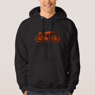 Moletom Com Capuz Hoodie do piloto do café - vermelho/laranja