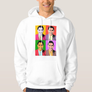 Moletom Com Capuz Hoodie do pop art de 4x Barack Obama