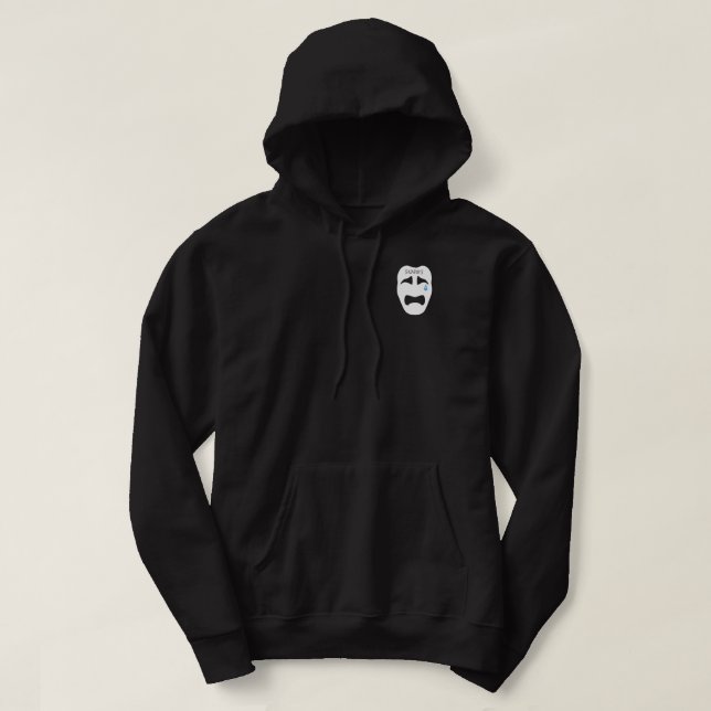 Moletom Com Capuz hoodie do preto da cara dos sadboys (Frente do Design)