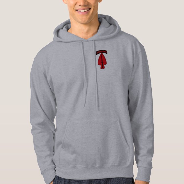 Moletom Com Capuz hoodie do remendo do comando de operações (Frente)