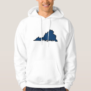 Moletom Com Capuz Hoodie do roteiro de Virgínia - branco/marinho