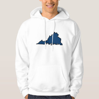 Moletom Com Capuz Hoodie do roteiro de Virgínia - branco/marinho
