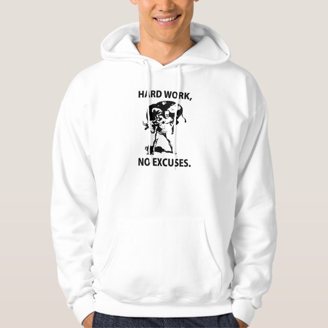 Moletom Com Capuz "Hoodie do trabalho duro" (Frente)