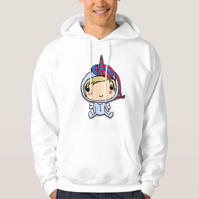 Moletom Com Capuz hoodie do unicórnio (Frente)