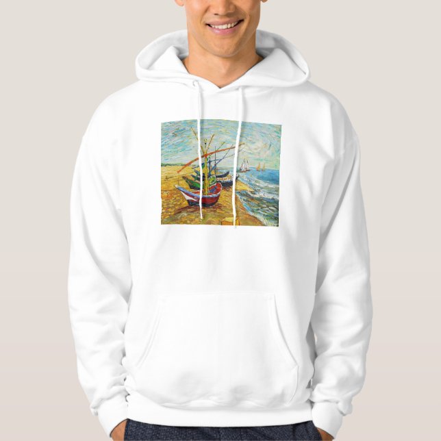Moletom Com Capuz Hoodie dos barcos de pesca de Van Gogh (Frente)