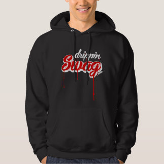 Moletom Com Capuz Hoodie dos ganhos de Drippin (preto/vermelho)