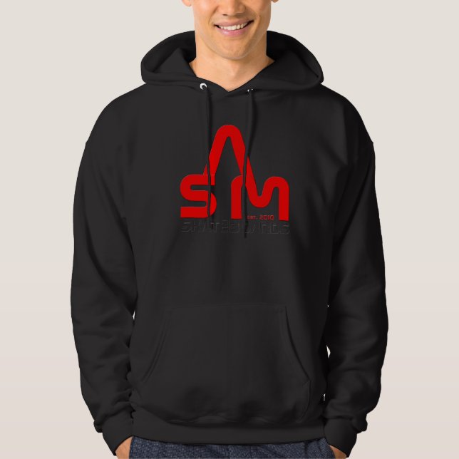 Moletom Com Capuz Hoodie dos homens do ASM (preto) (Frente)