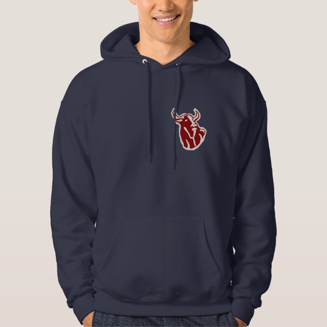 Moletom Com Capuz Hoodie dos touros de Hackensack (Frente)