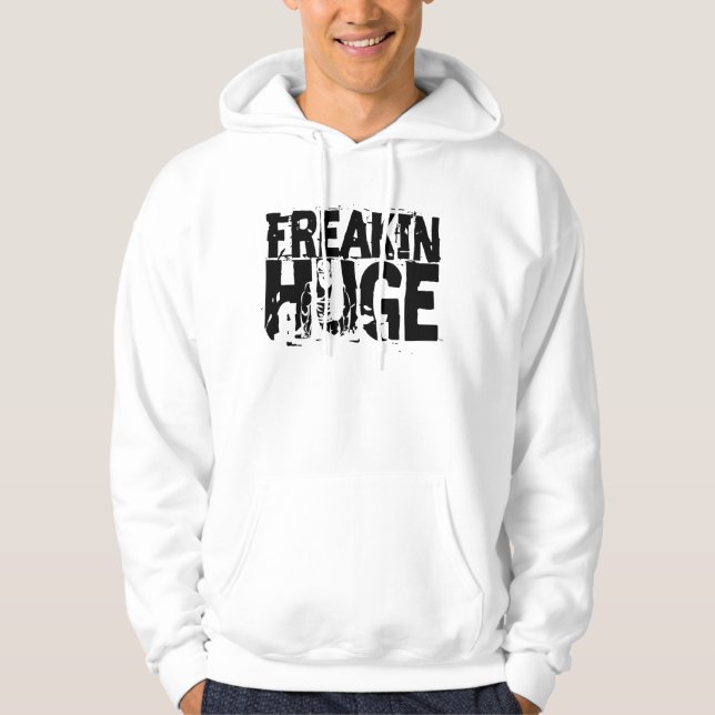Moletom Com Capuz Hoodie escondido da caixa de Freakin texto enorme (Frente)