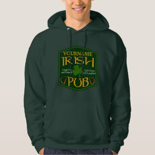 Moletom Com Capuz Hoodie irlandês personalizado do sinal do bar