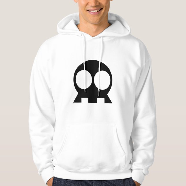 Moletom Com Capuz Hoodie PRETO da chave do crânio (Frente)