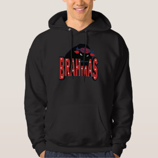Moletom Com Capuz Hoodie preto de Brahmas do vale de tipo de tela de