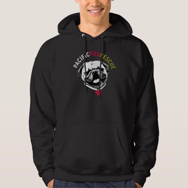 Moletom Com Capuz Hoodie preto de PPR (Frente)