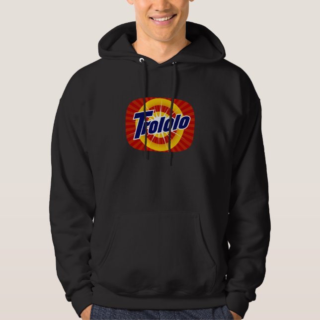 Moletom Com Capuz Hoodie preto de Trololo TeeVee (Frente)