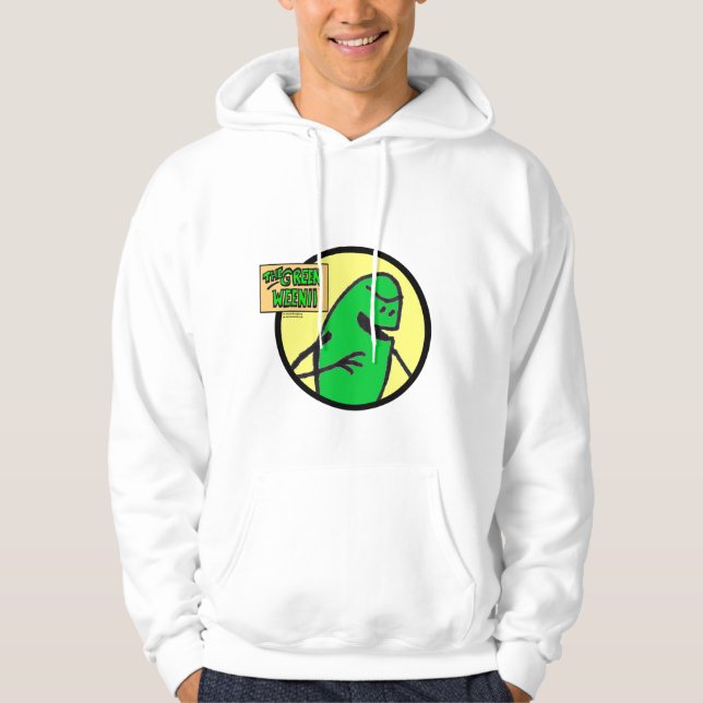 Moletom Com Capuz Hoodie verde do logotipo de Weenii (algodão 100%) (Frente)