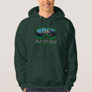 Moletom Com Capuz Hoodie verde dos óculos de proteção da neve das