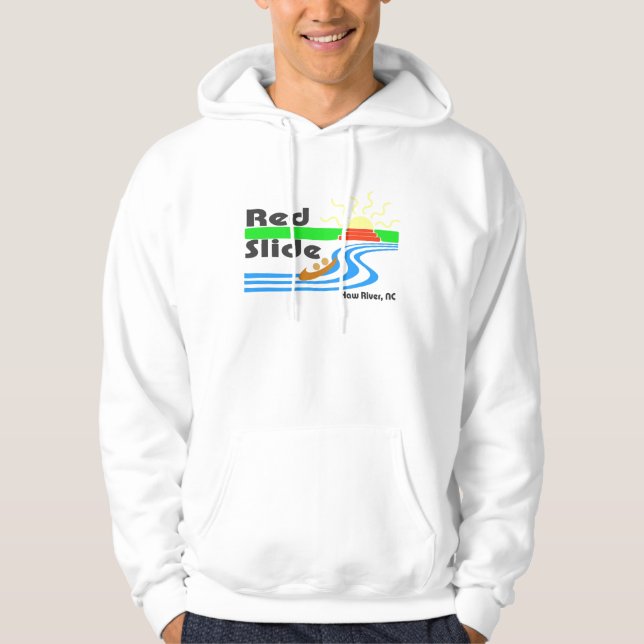 Moletom Com Capuz Hoodie vermelho da corrediça (Frente)