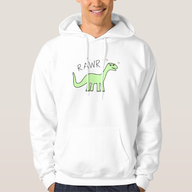 Moletom Com Capuz Hoodies adultos de Bronto Rawr (Frente)