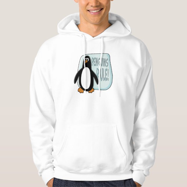 Moletom Com Capuz Hoodies da regra dos pinguins (Frente)
