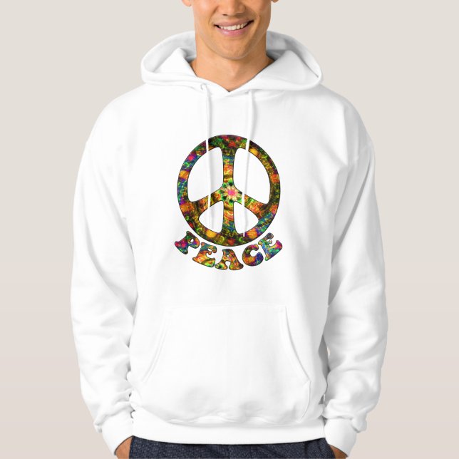 Moletom Com Capuz Hoodies pintados da paz (Frente)