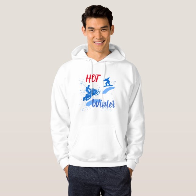 Moletom Com Capuz Hot Winter personalizável engraçado (Frente Completa)