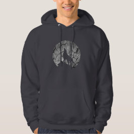 Moletom Com Capuz Howling Wolf | Textura em árvore