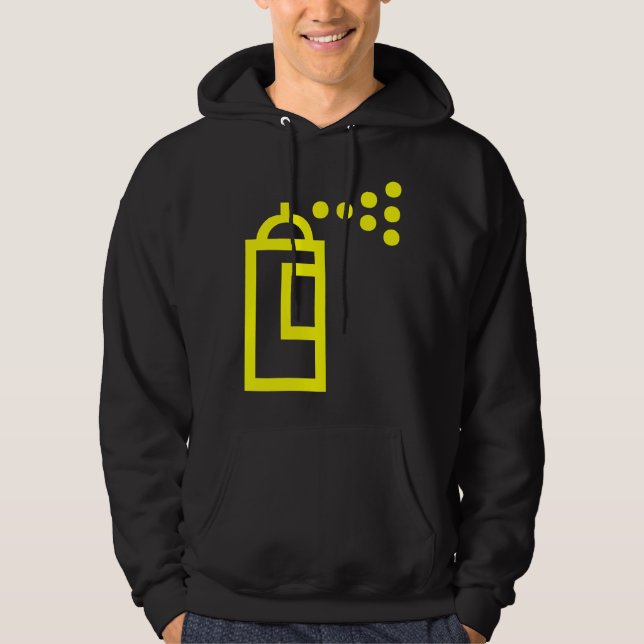 Moletom Com Capuz Ícone de Lata de Spray (Frente)