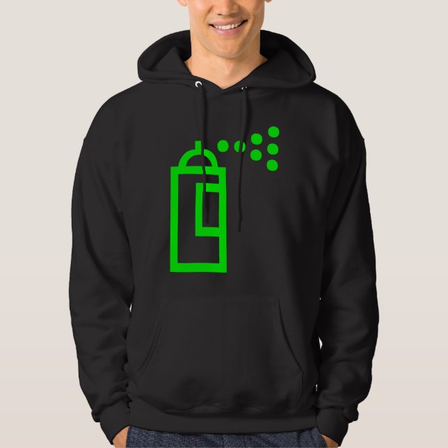 Moletom Com Capuz Ícone de Lata de Spray (Frente)